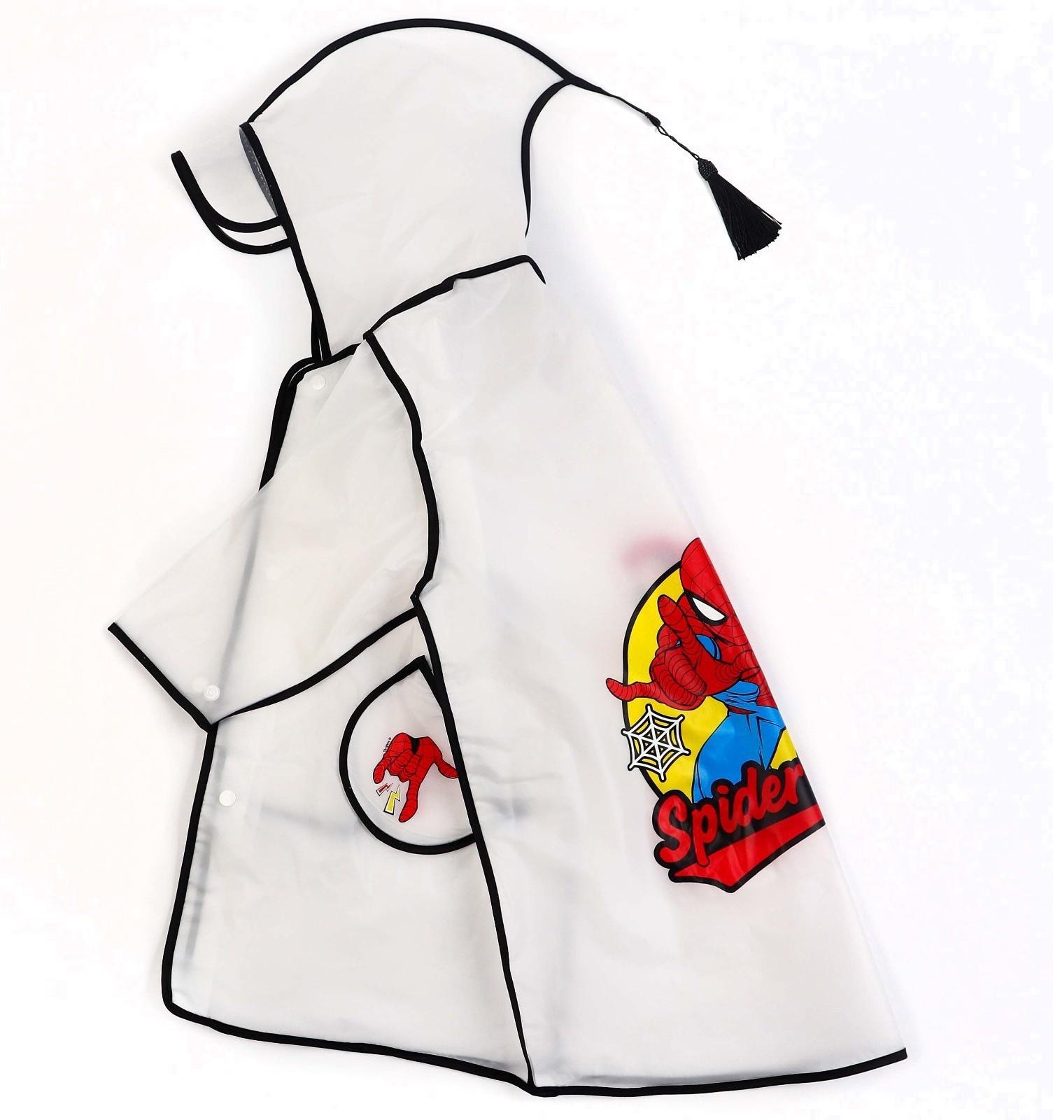 Дождевик детский, размер L, 110-120 см , Человек-паук