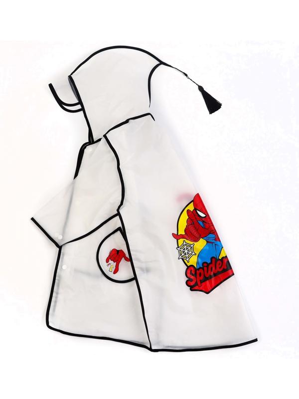 Дождевик детский, размер L, 110-120 см , Человек-паук