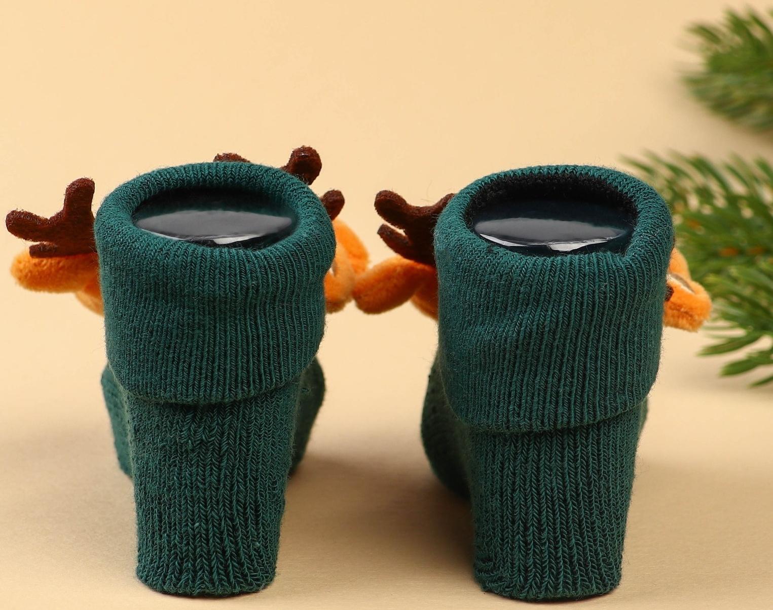 Подарочный набор: браслетики - погремушки и носочки - погремушки на ножки «Оленята»