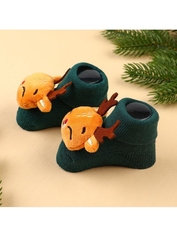 Подарочный набор: браслетики - погремушки и носочки - погремушки на ножки «Оленята»