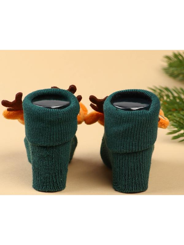 Подарочный набор: браслетики - погремушки и носочки - погремушки на ножки «Оленята»