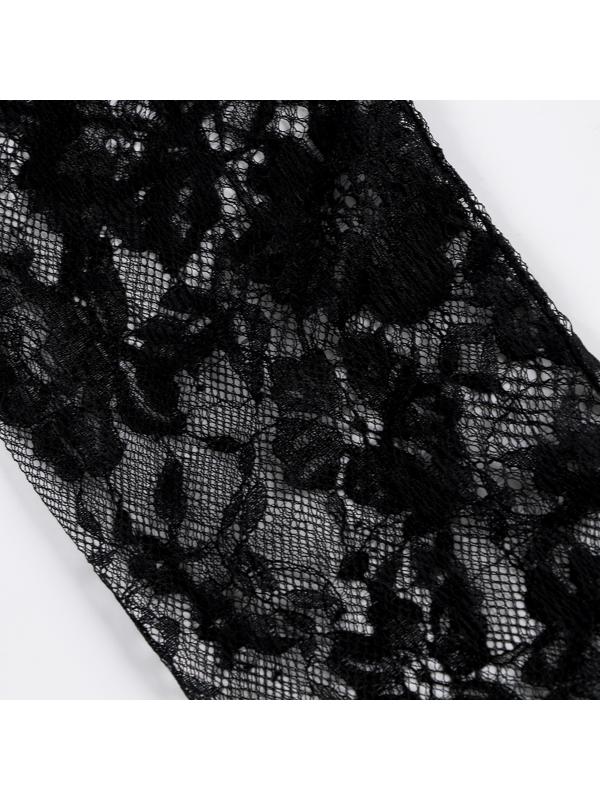 Карнавальный аксессуар- носки, цвет черный, кружево