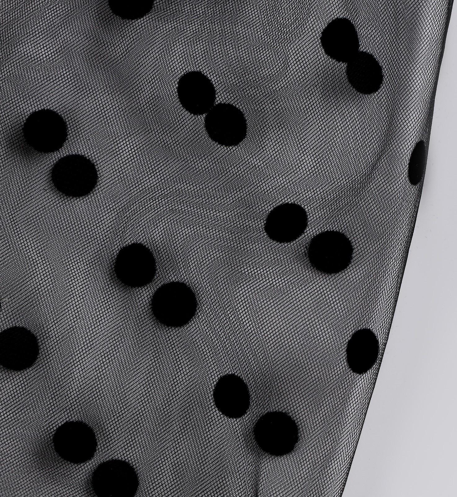 Карнавальный аксессуар перчатки - нарукавники, цвет черный в горох