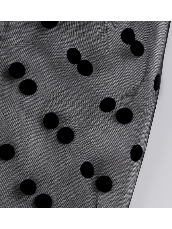 Карнавальный аксессуар перчатки - нарукавники, цвет черный в горох