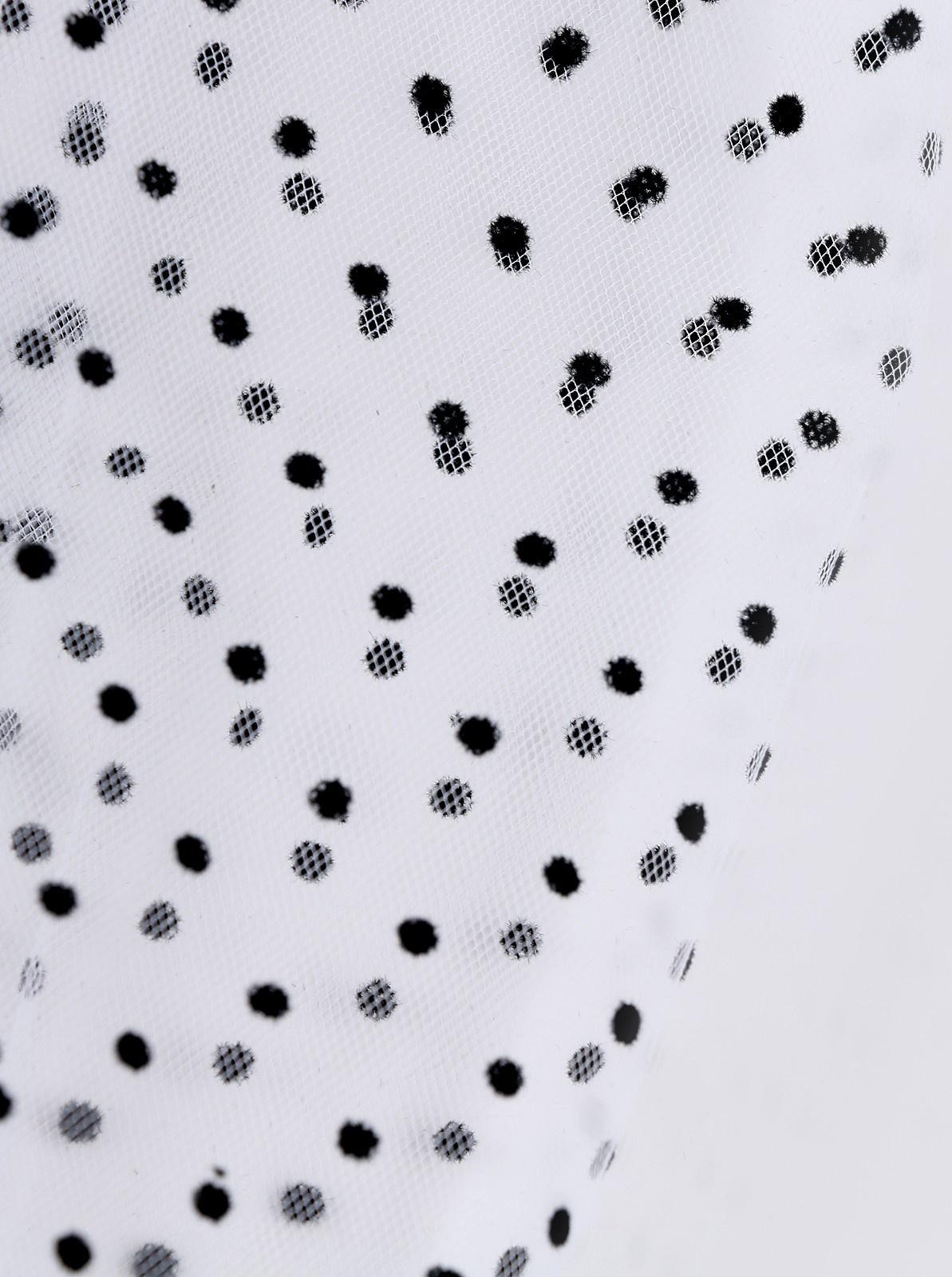 Карнавальный аксессуар перчатки-  нарукавники, цвет белый в горох