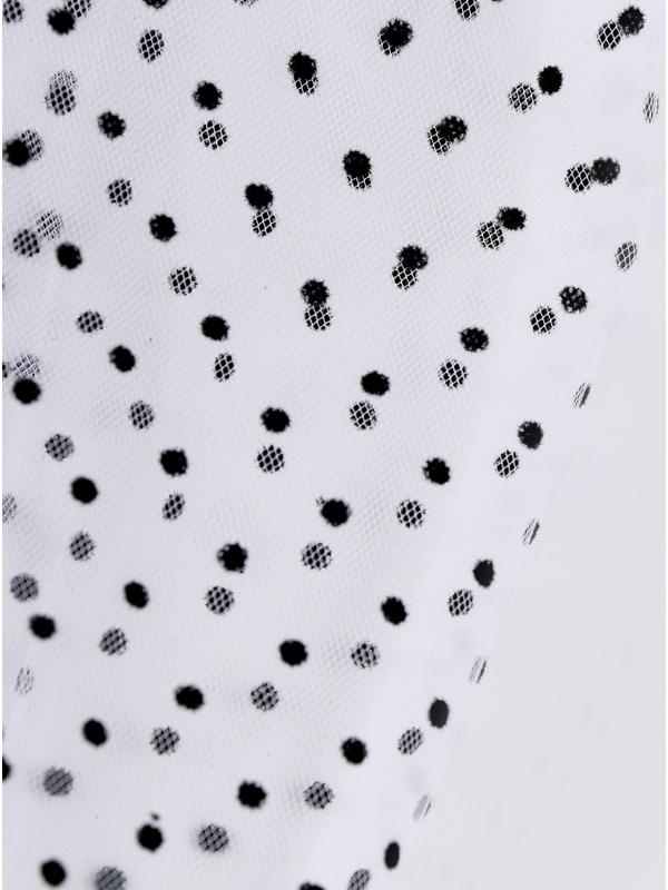 Карнавальный аксессуар перчатки-  нарукавники, цвет белый в горох