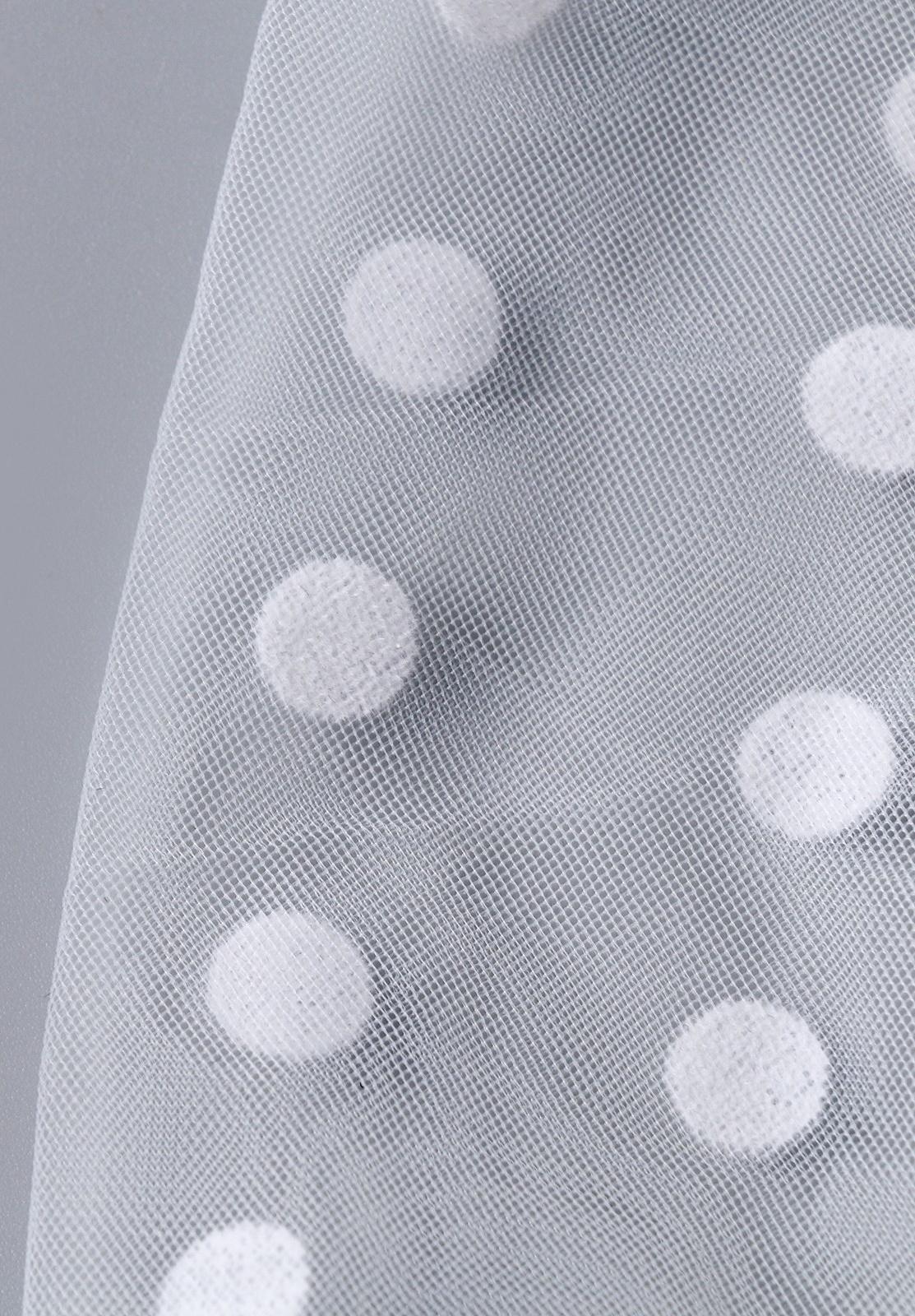 Карнавальный аксессуар перчатки - нарукавники, цвет белый в белый горох