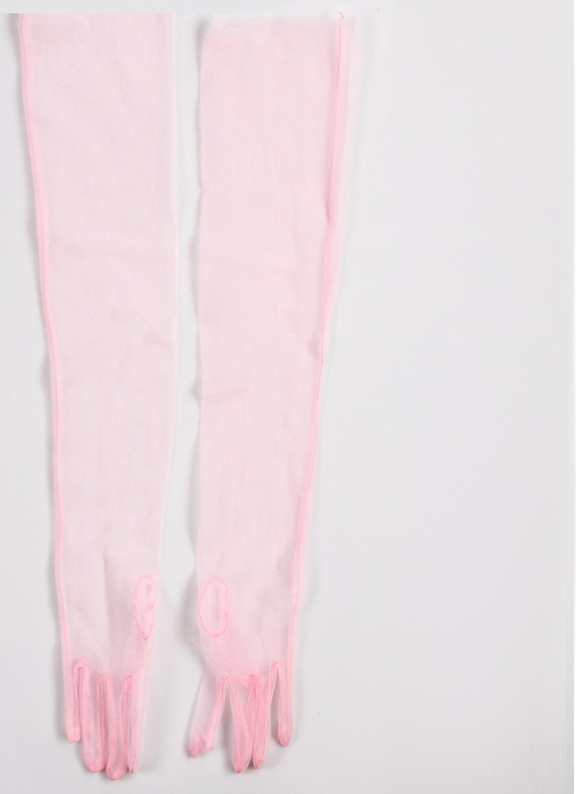 Карнавальный аксессуар- перчатки прозрачные, цвет розовый