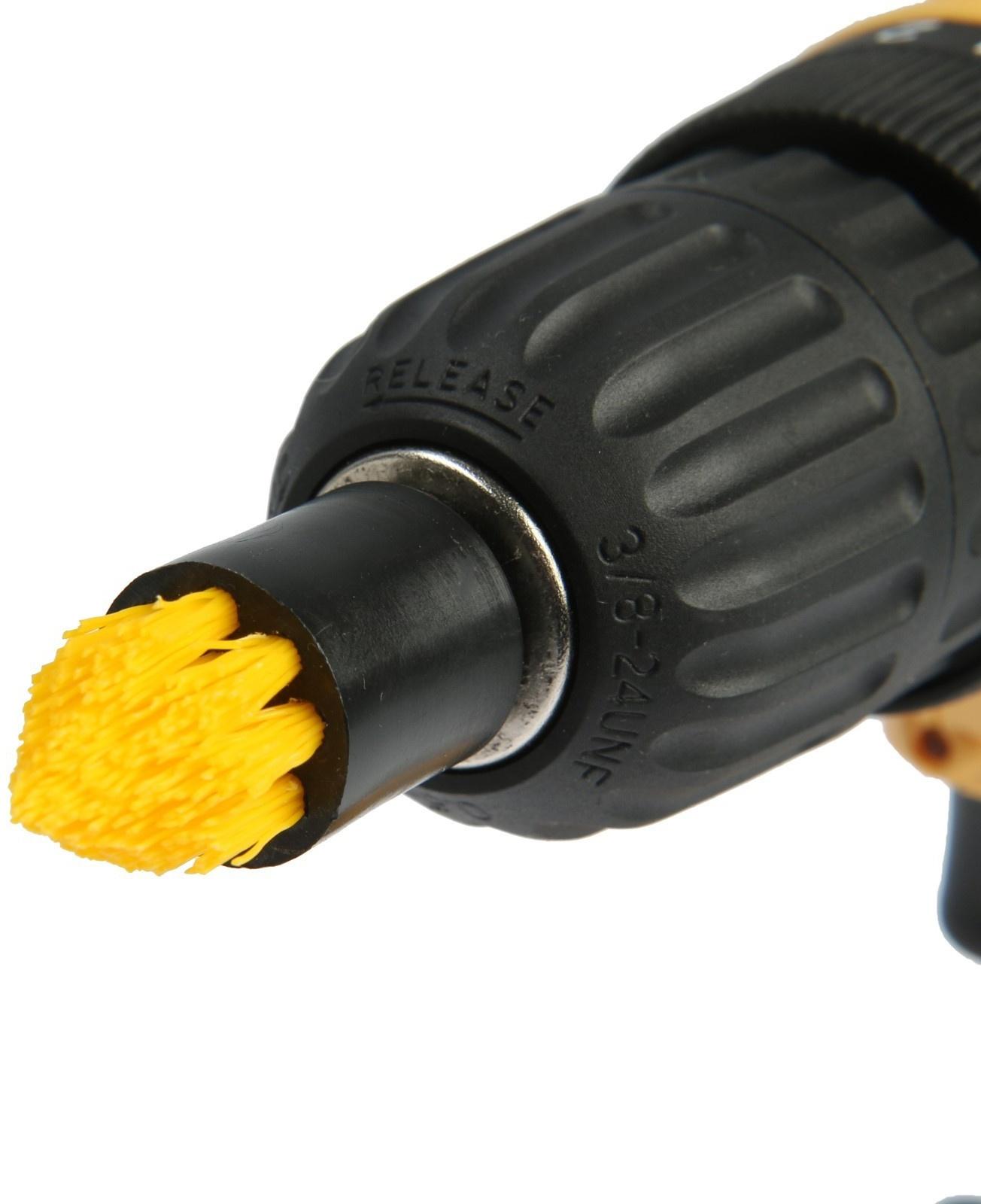 Набор насадок щеток на шуруповерт ТУНДРА, d=18 мм, высота 19 мм, шестигранный хвостовик