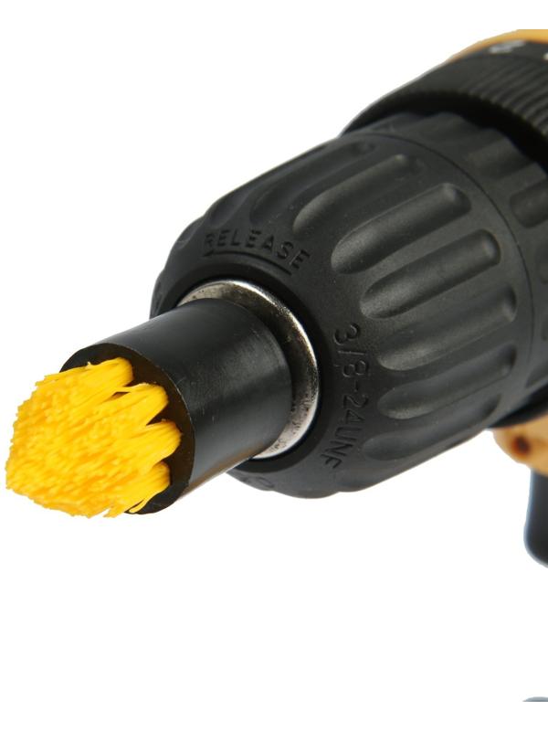 Набор насадок щеток на шуруповерт ТУНДРА, d=18 мм, высота 19 мм, шестигранный хвостовик