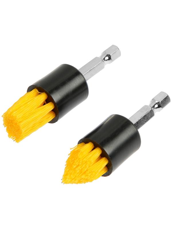 Набор насадок щеток на шуруповерт ТУНДРА, d=18 мм, высота 19 мм, шестигранный хвостовик