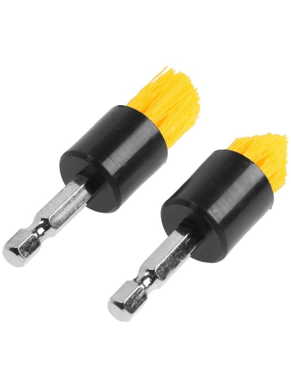Набор насадок щеток на шуруповерт ТУНДРА, d=18 мм, высота 19 мм, шестигранный хвостовик