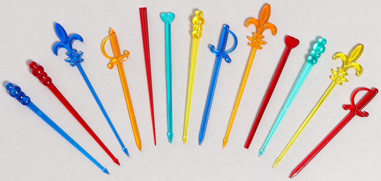 Шпажки для канапе, вид МИКС, набор 50 шт