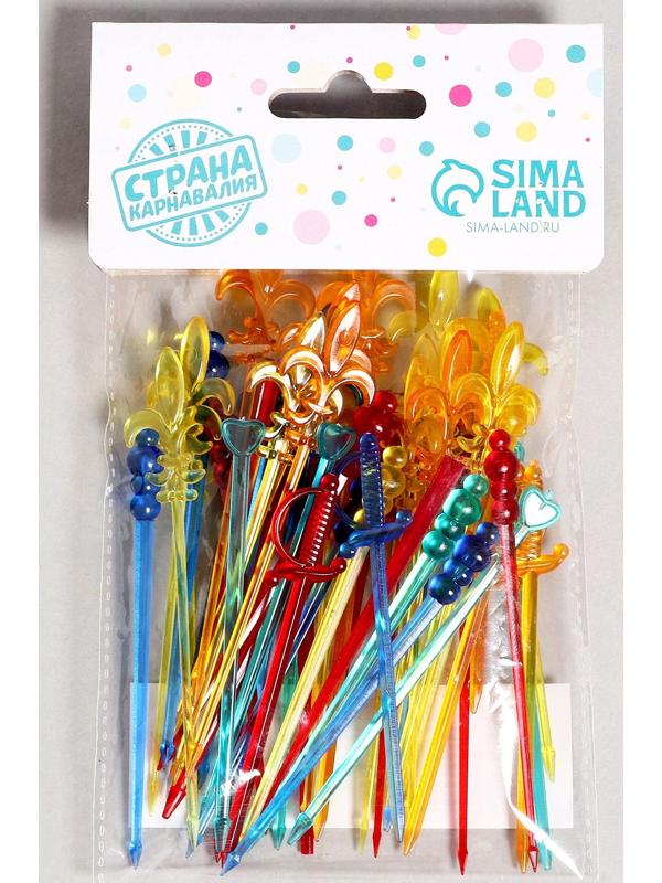 Шпажки для канапе, вид МИКС, набор 50 шт