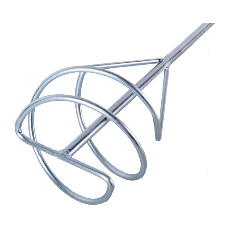 Насадка -миксер оцинкованная 120х600 мм, М14 для строительных смесей Вихрь