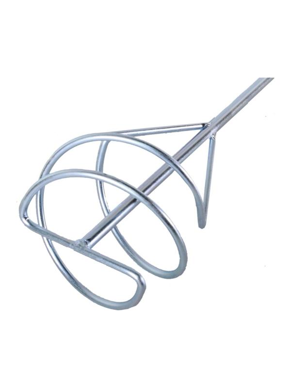 Насадка -миксер оцинкованная 120х600 мм, М14 для строительных смесей Вихрь