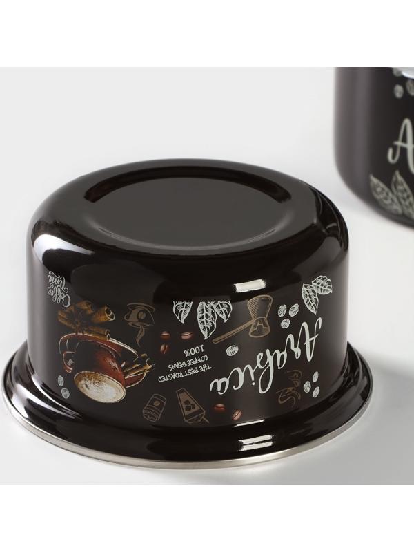 Набор салатников «Арабика», 3 предмета: 1 л, 1.9 л, 2.5 л, эмалированная сталь