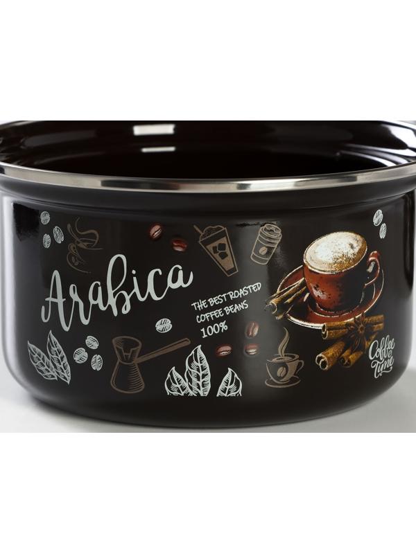 Набор салатников «Арабика», 3 предмета: 1 л, 1.9 л, 2.5 л, эмалированная сталь