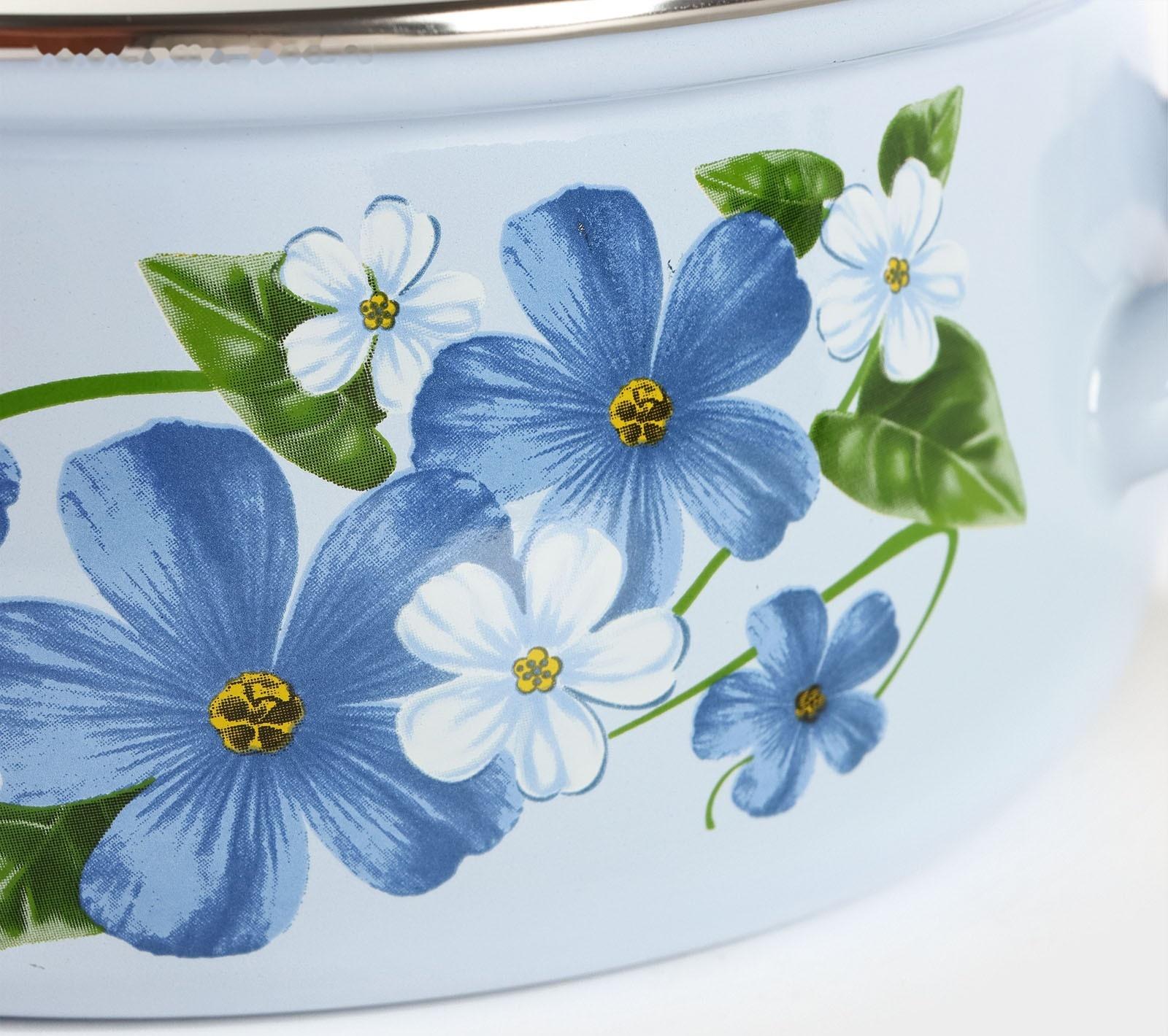 Набор кастрюль «Лён», 3 предмета: 2 л, 3 л, 4 л, эмалированная сталь