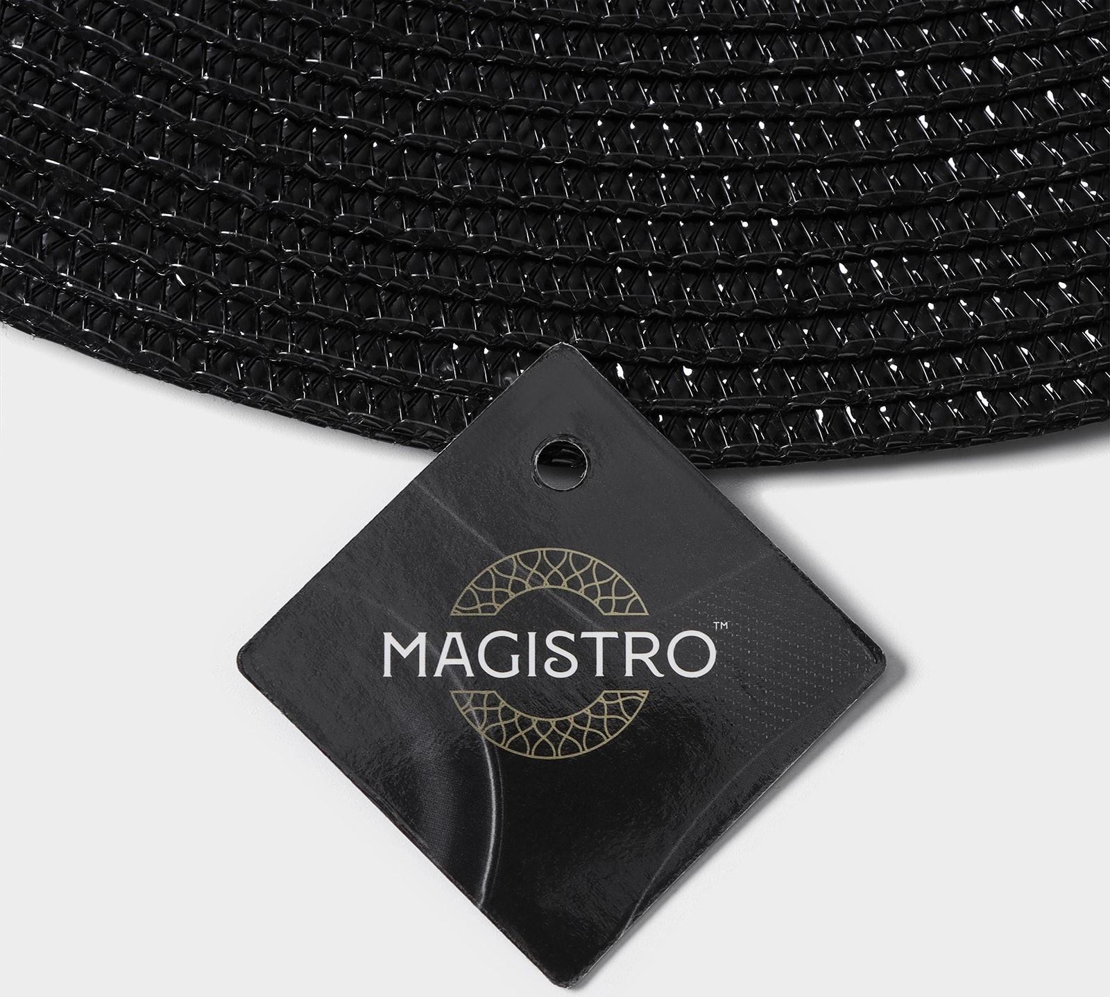 Салфетка сервировочная на стол Magistro «Глори», d=38 см, цвет чёрный