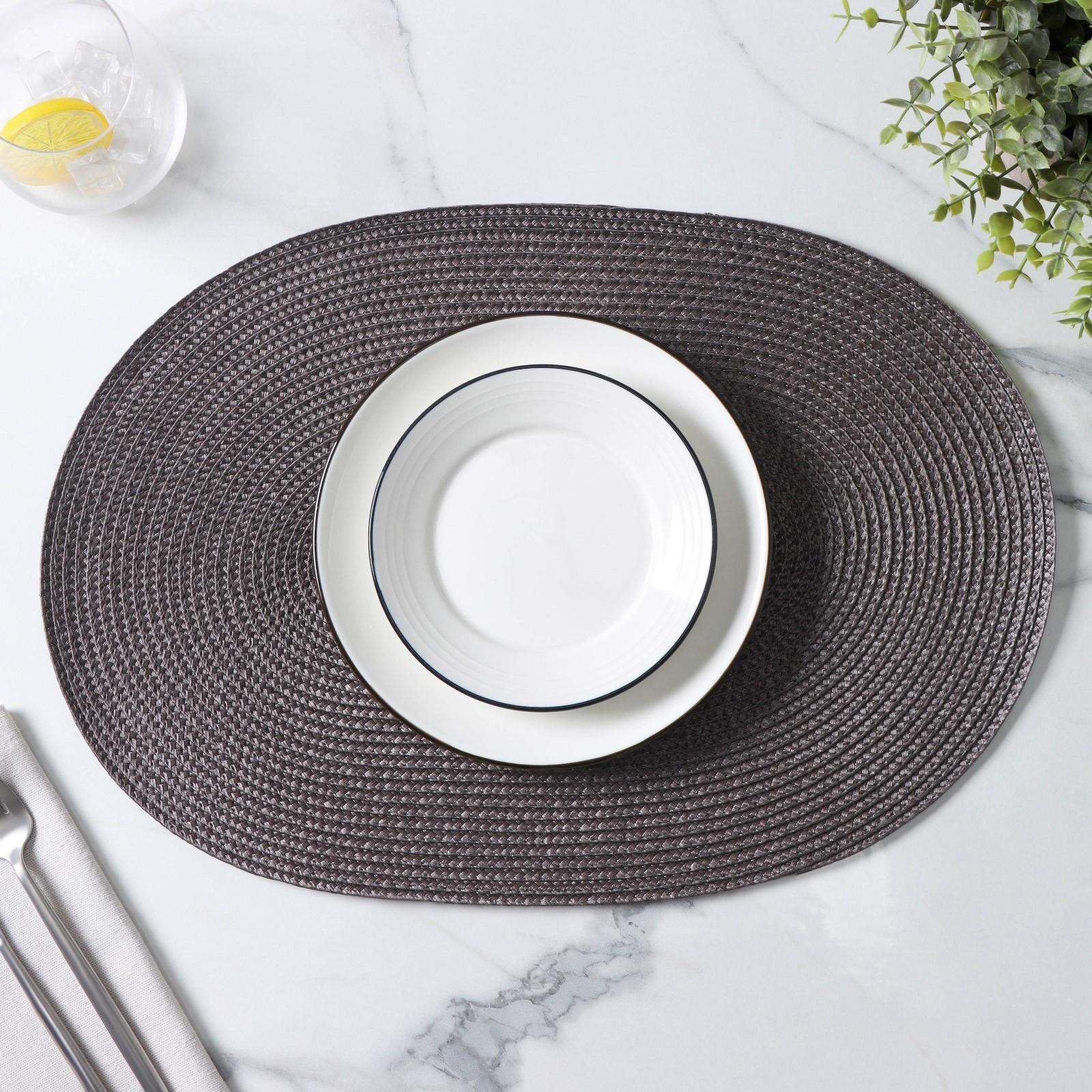 Салфетка сервировочная на стол Magistro «Лофт», 31×45 см, форма овал, цвет коричневый