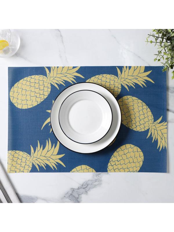 Набор салфеток сервировочных Доляна Memory, 2 шт, 45×30 см, цвет синий