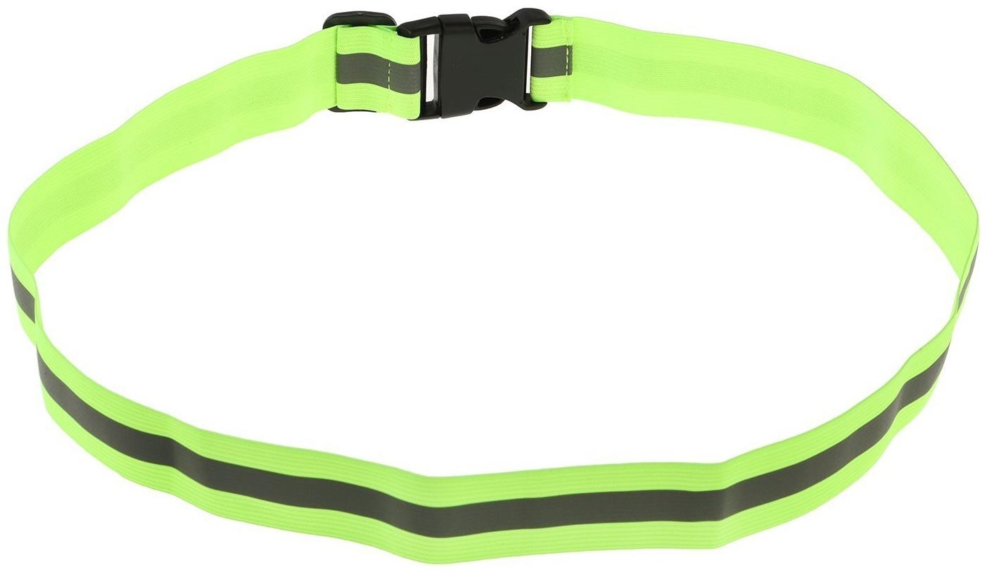 Пояс сигнальный, светоотражающий с регулируемым размером, эластичный, салатовый