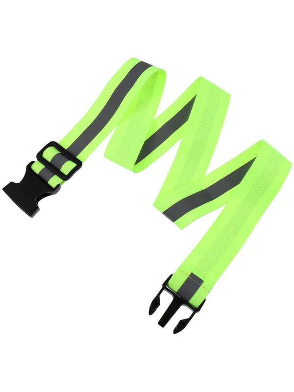 Пояс сигнальный, светоотражающий с регулируемым размером, эластичный, салатовый