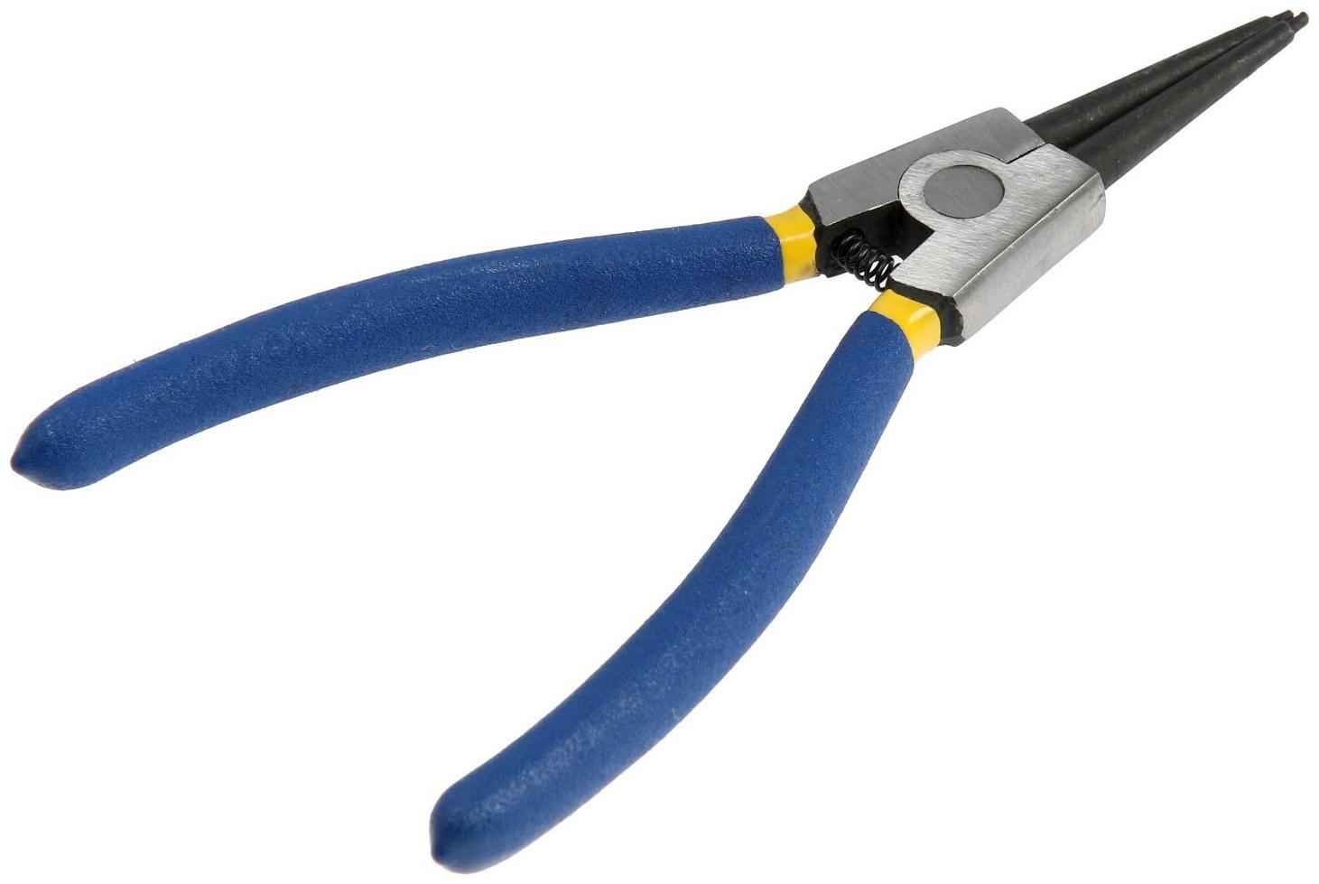 Съемник внешних стопорных колец ТУНДРА, прямые губки на разжим, 170 мм