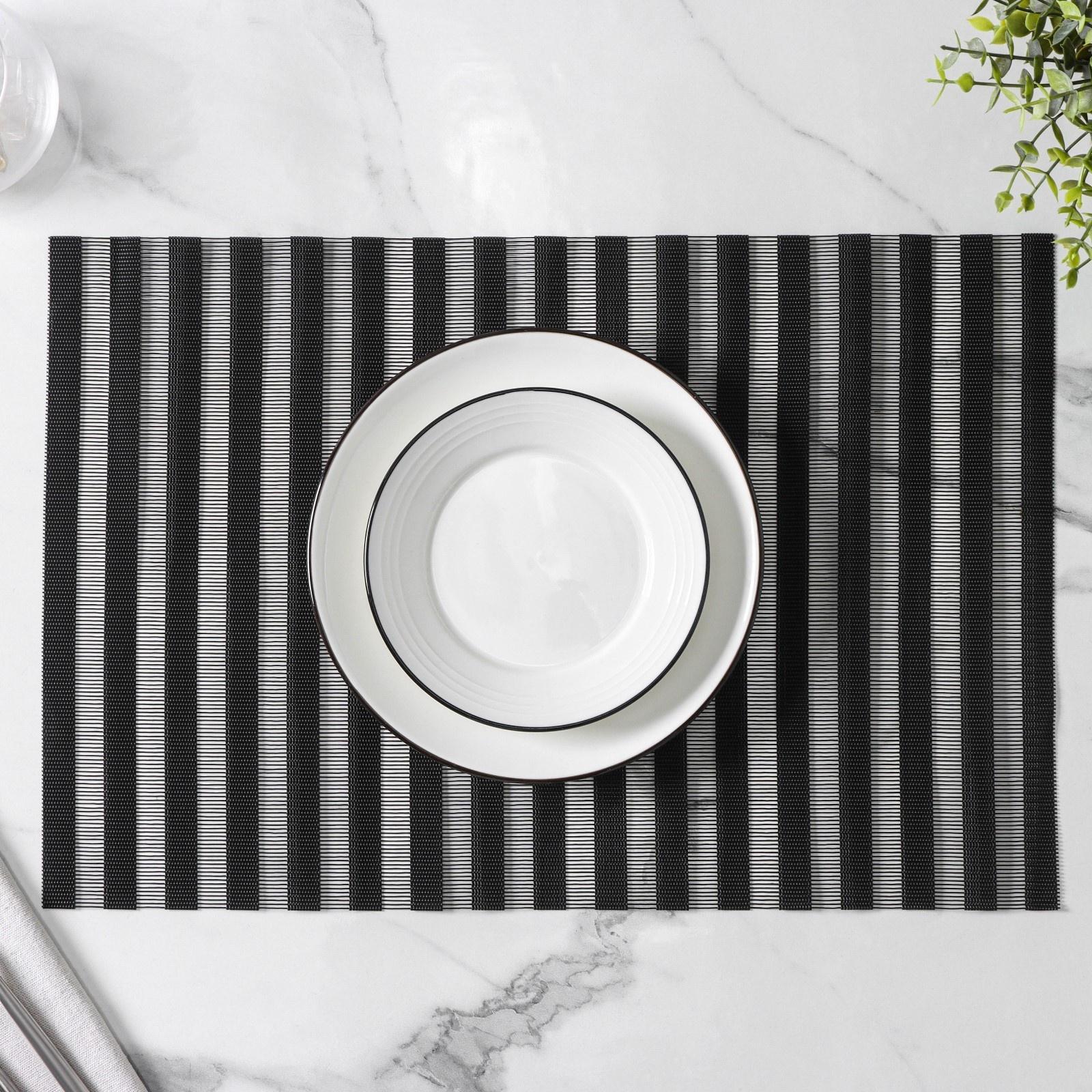 Набор салфеток сервировочных Magistro, 4 шт, 30×45 см, цвет чёрный