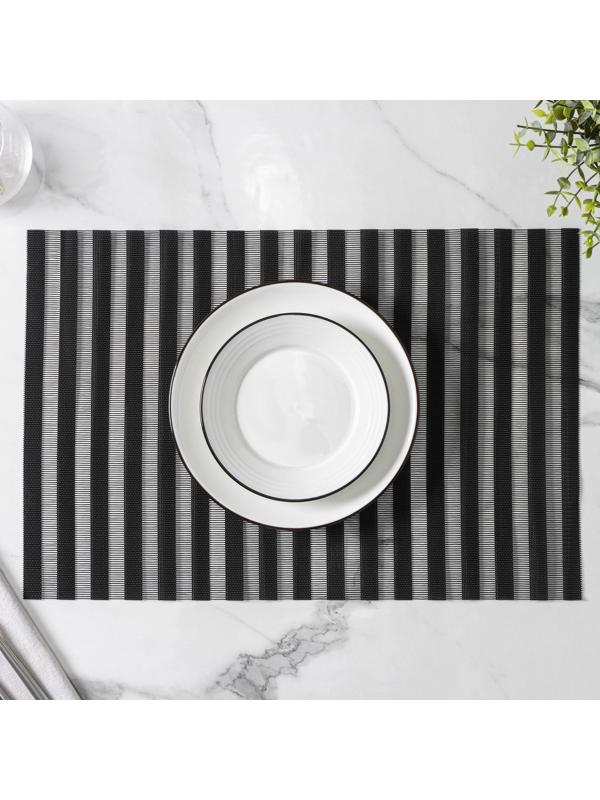 Набор салфеток сервировочных Magistro, 4 шт, 30×45 см, цвет чёрный