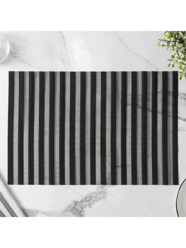 Набор салфеток сервировочных Magistro, 4 шт, 30×45 см, цвет чёрный