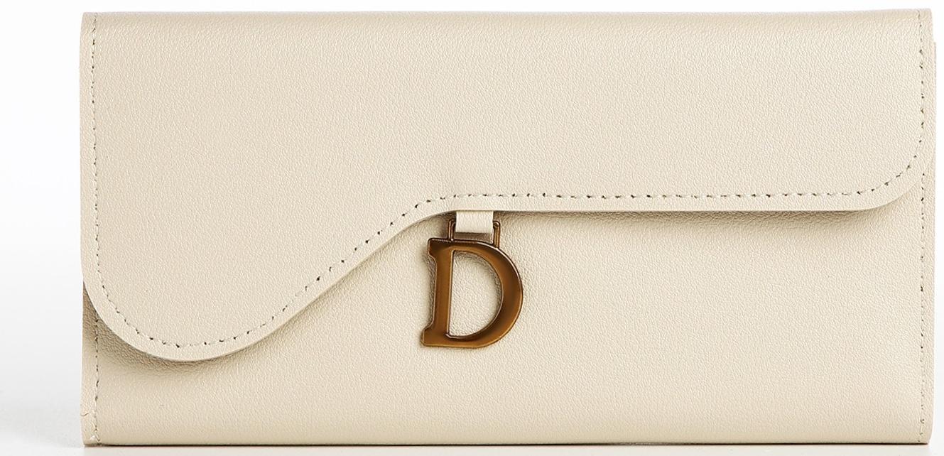 Кошелёк на молнии, цвет бежевый