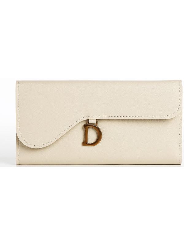 Кошелёк на молнии, цвет бежевый