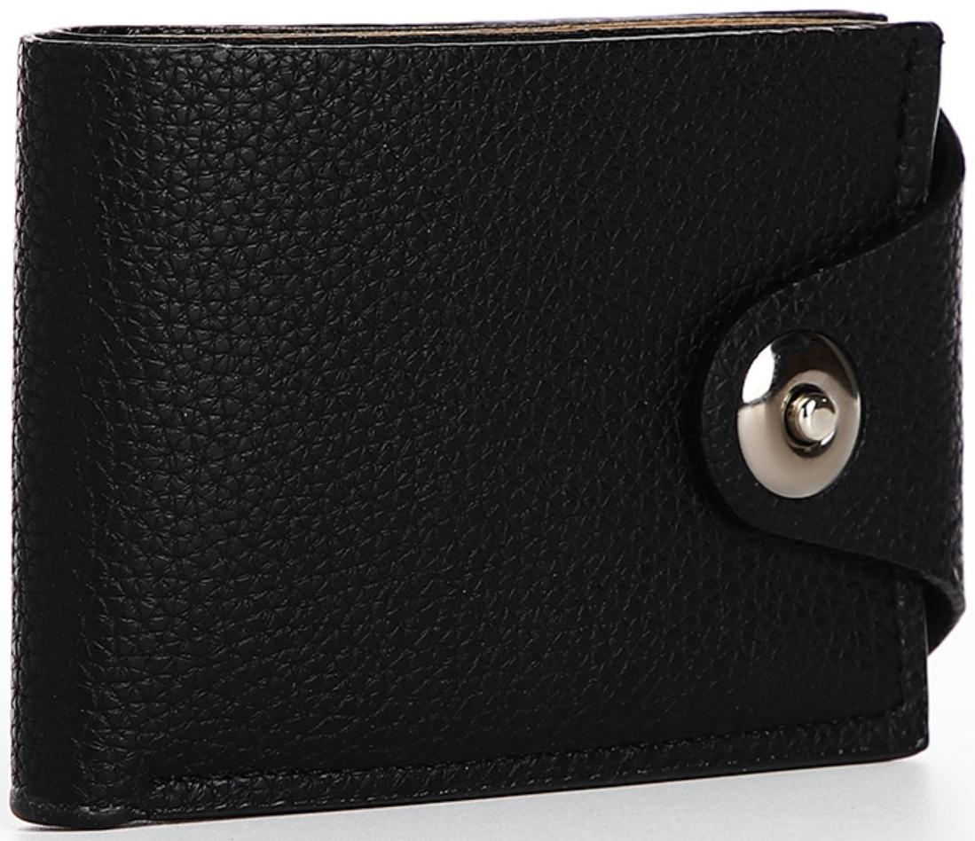 Портмоне на магните, отдел для купюр, карт, монет, цвет чёрный