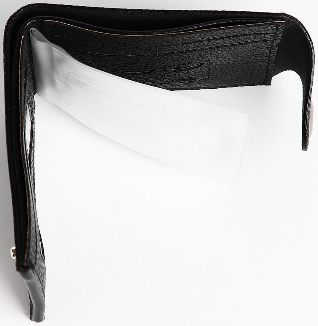 Портмоне на магните, отдел для купюр, карт, монет, цвет чёрный