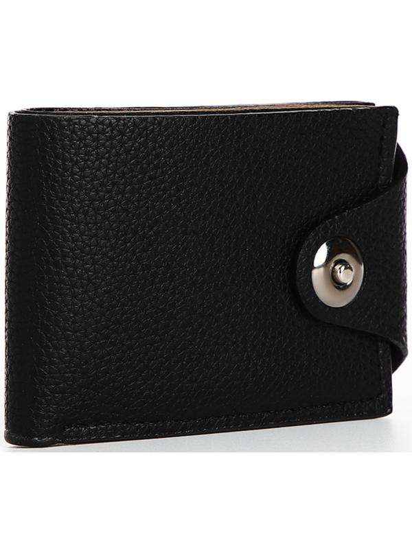 Портмоне на магните, отдел для купюр, карт, монет, цвет чёрный