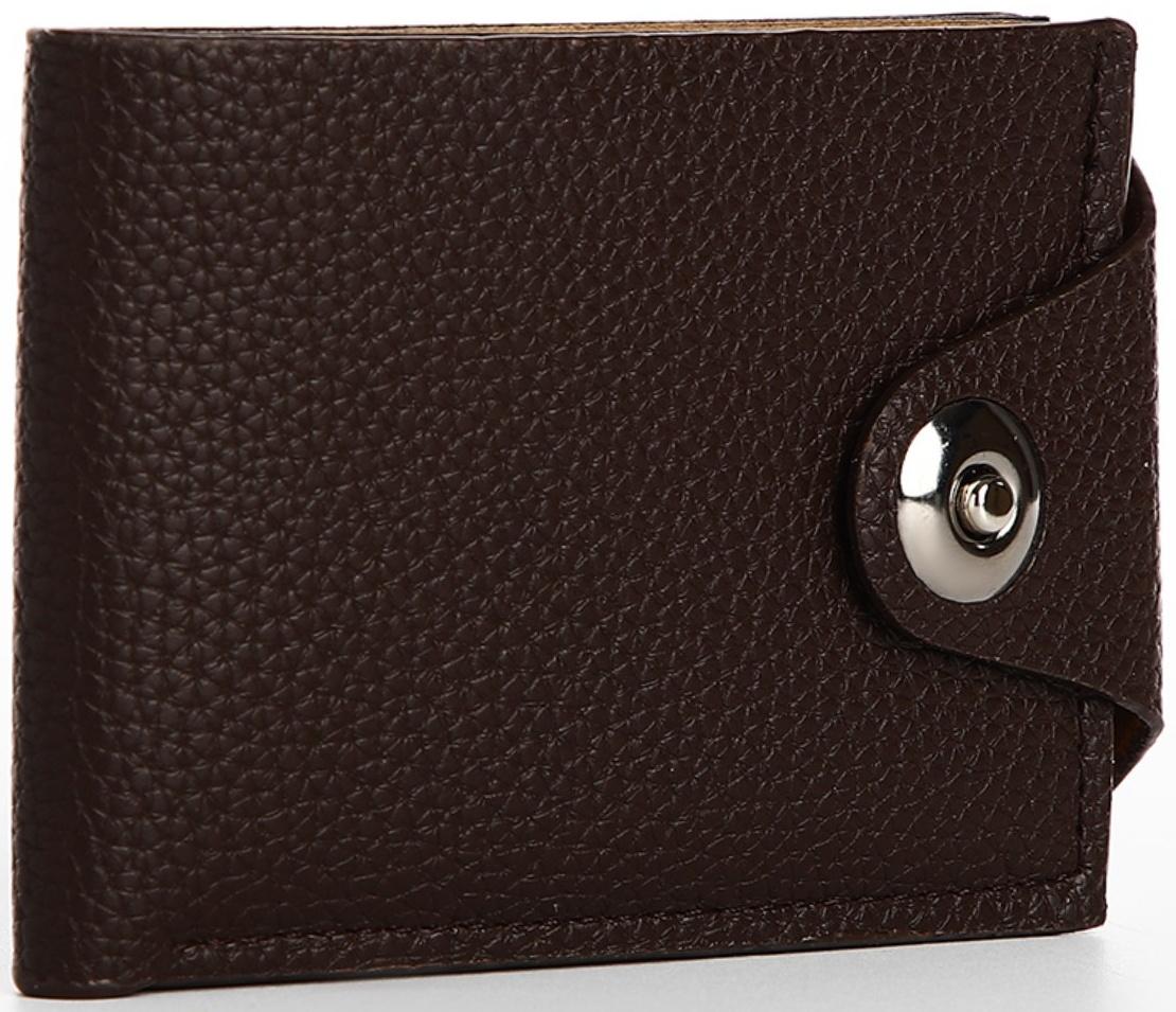 Портмоне на магните, отдел для купюр, карт, монет, цвет коричневый
