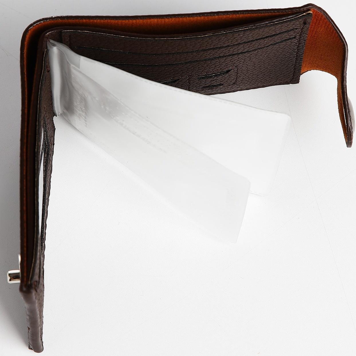 Портмоне на магните, отдел для купюр, карт, монет, цвет коричневый