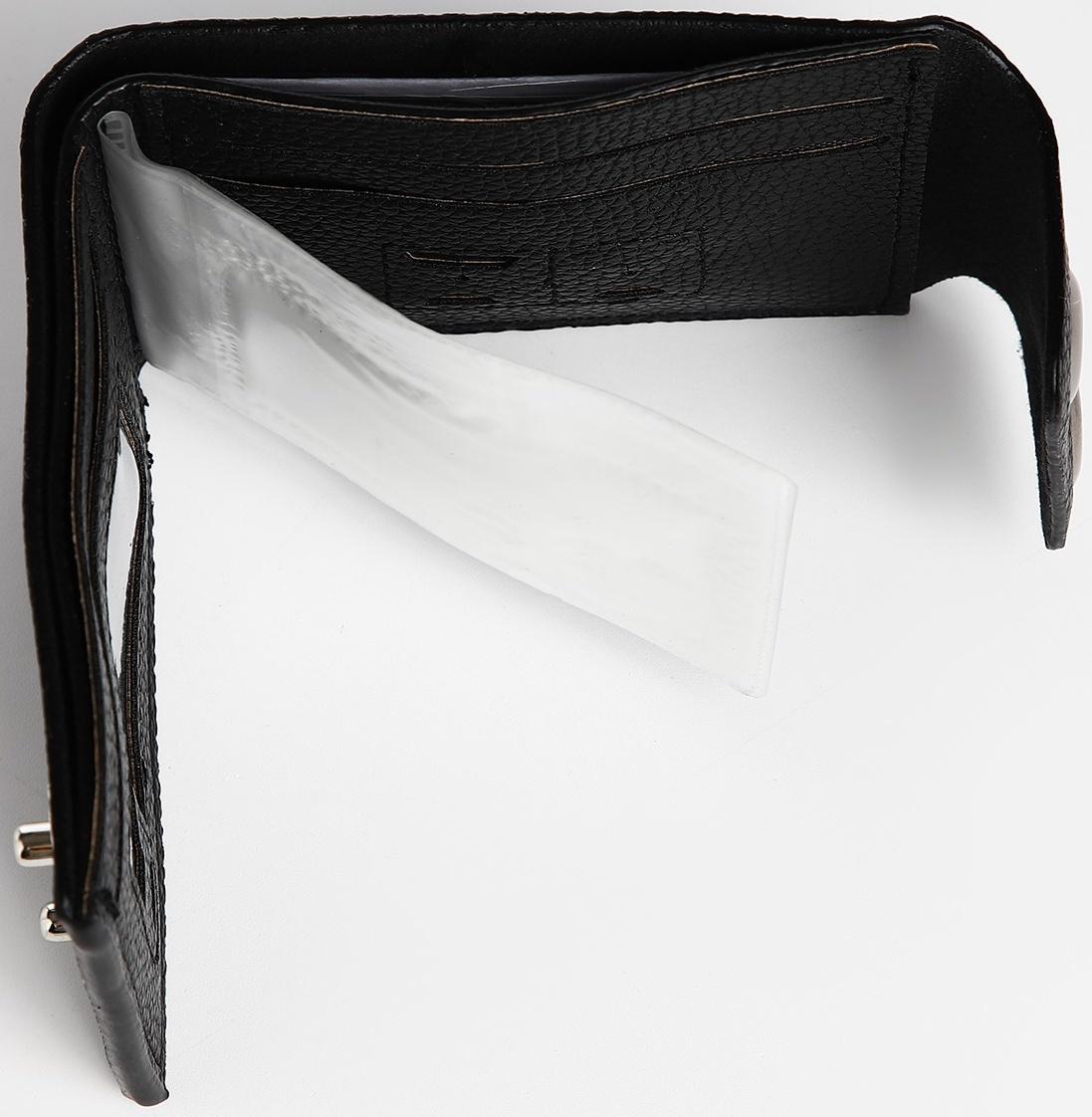 Портмоне на магнитах, отдел для купюр, карт, монет, цвет чёрный