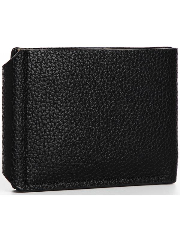 Портмоне на магнитах, отдел для купюр, карт, монет, цвет чёрный