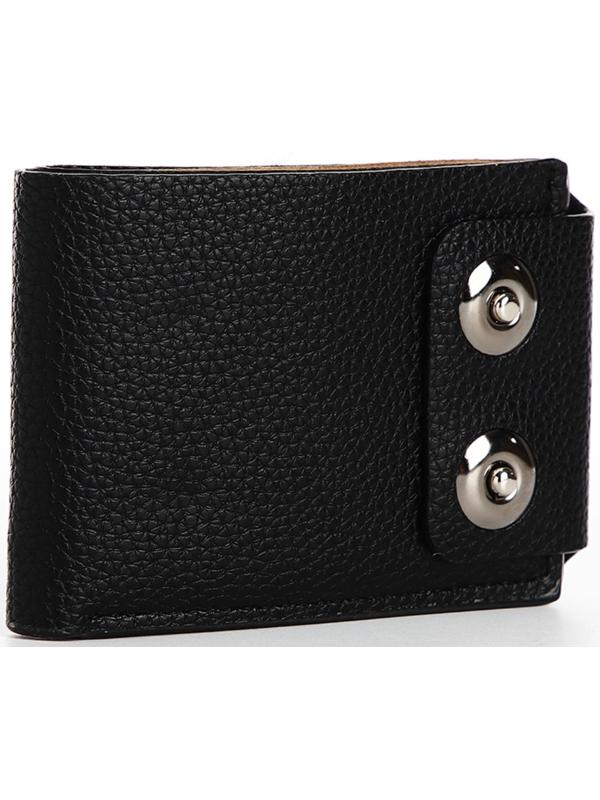 Портмоне на магнитах, отдел для купюр, карт, монет, цвет чёрный