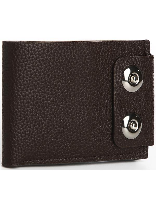 Портмоне на магнитах, отдел для купюр, карт, монет, цвет коричневый