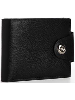 Портмоне на магните, отдел для купюр, карт, монет, цвет чёрный