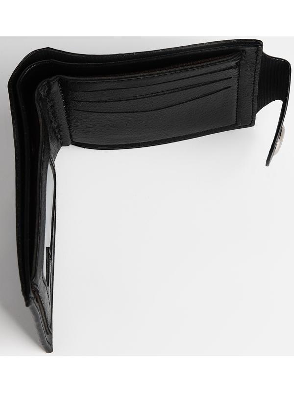 Портмоне на магните, отдел для купюр, карт, монет, цвет чёрный