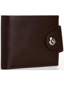 Портмоне на магните, отдел для купюр, карт, монет, цвет коричневый