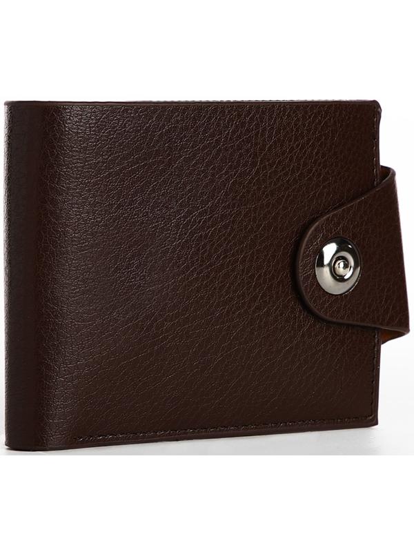 Портмоне на магните, отдел для купюр, карт, монет, цвет коричневый