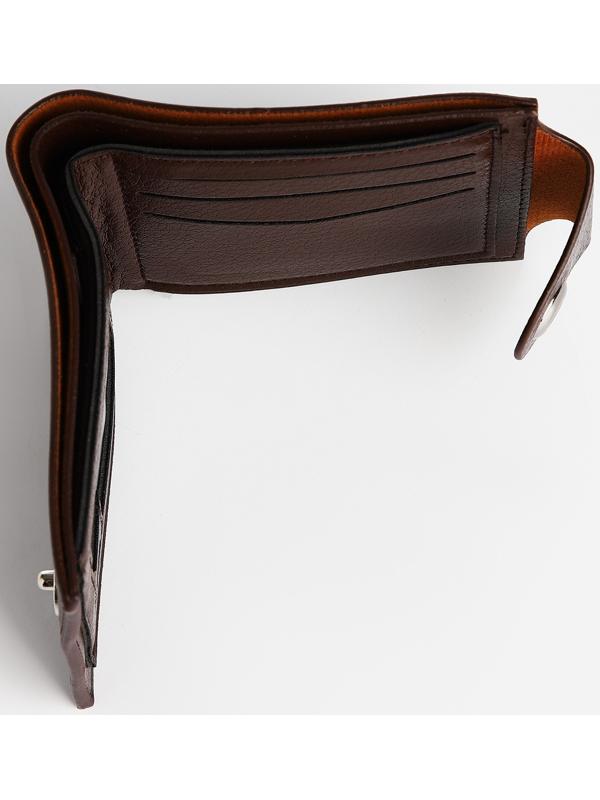 Портмоне на магните, отдел для купюр, карт, монет, цвет коричневый