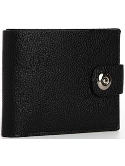 Портмоне на магните, отдел для купюр, карт, монет, цвет чёрный