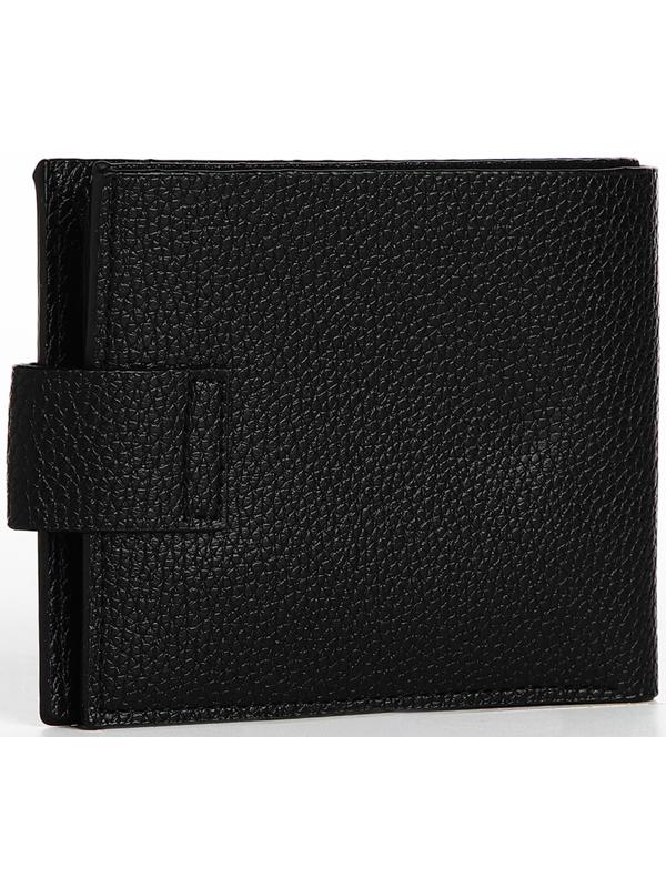 Портмоне на магните, отдел для купюр, карт, монет, цвет чёрный